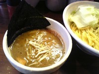 「四種の魚のつけ麺 大盛無料」@『   』（無銘）の写真