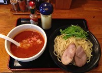 「【9/21・22・23限定】渡り蟹トマトつけめん 850円」@中華そば田家 ふくふくの写真