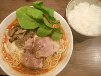 「キノコたっぷりのトマトチーズらーめん＋ごはん」@INOSHOWの写真