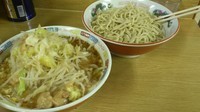 「小ラーメン+つけ麺+しょうが(650+150+50)」@ラーメン二郎 栃木街道店の写真