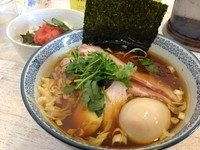 「特製四つ葉そば 900円＋ 明太子ごはん300円」@中華そば 四つ葉の写真