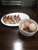 「みそチャーシュー麺と餃子＋ミニまかない飯」@湊町らー麺屋 かずの写真