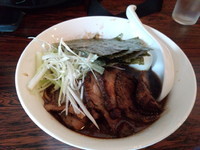 「ラーメン650＆ライス無料」@前原商店の写真