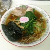 「青島ラーメン+茹ホウレン草」@青島食堂 秋葉原店の写真