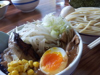 「野菜味噌つけ麺(中盛)+味玉」@大勝軒 牛久店の写真