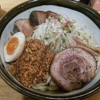 「【限定夜１０食】あぶら味噌　７５０円 ＋ 小ライス１００円」@麺屋 花菱の写真