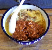 「かれーらーめん @800円」@雨は、やさしくの写真