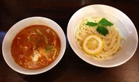 「【9月の限定】熟成トマトつけ麺（中盛270g）850円」@味噌麺 伝堂の写真