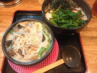 「豚骨醤油つけ麺 760円+秋味トッピング」@ラーメン猪太の写真