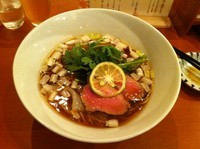 「鴨そば(細麺)」@紫 くろ㐂の写真