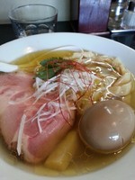 「【限定】会津地鶏そば（塩）700円+味玉100円」@麺処 晴の写真