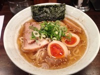 「煮玉子煮干ラーメン 極太麺ver. 750円」@ラーメン一心 本店の写真