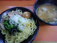 「赤味噌つけ麺＋味玉」@鹿島家 石川町店の写真