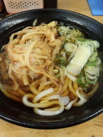 「かき揚げうどん370円」@立喰そば・うどん ふじの写真