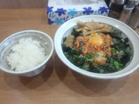 「豚キムチまぜそば+ライス」@麺処 あさひの写真