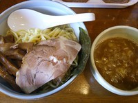 「つけめん（大盛り）＋めんま」@藤原らーめん店・カレー店の写真