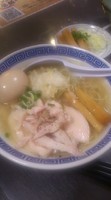 「塩そば　６００円　味玉　１００円」@濃厚鶏豚骨魚介つけ麺 かず屋の写真