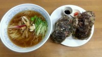 「かけ蕎麦 With 活天然本岩牡蠣＋秋の香り」@MENYA 食い味の道有楽の写真