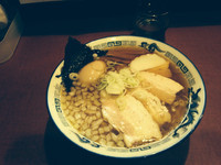 「鷄豚中華そば味玉肉900円」@麺藤田の写真