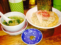 「バハハ塩鷄つけそば（中盛）¥750」@鶏そばムタヒロの写真