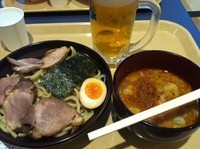 「魚介醤油煮豚つけめん【1050円】」@つけめん 潤やの写真