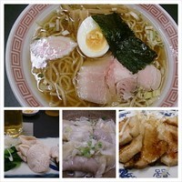 「ラーメン＋生ビール＋つまみワンタン＋炙りチャーシュー他」@ラーメン大至の写真