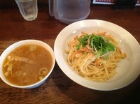 「海老出汁醤油つけ麺　750円」@ガハハ食堂の写真