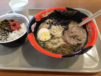 「ラーメン×高菜明太ごはん 850円」@那の福の写真