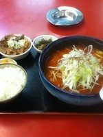 「花火(定食+250円）」@九州ラーメン 博多っ子 草加店の写真