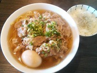 「【限定】肉吸いラーメン(小じゃこめし付)￥850＋味玉」@中華蕎麦 瑞山（ZUIZAN）の写真
