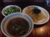 「つけ麺 太麺 青ネギ」@横浜家系 佐倉家の写真