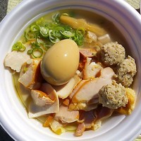「らあめん元‐Hajime‐×鶏白湯らあめん（全部のせ）千円」@つくばラーメンフェスタ2013の写真