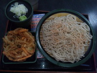 「もりそば(260円)+かき揚げ(無料クーポン)」@ゆで太郎 習志野大久保店の写真