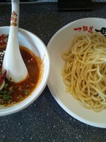 「濃厚つけ麺　赤辛」@つけ麺道 開花屋一貫 名古屋店の写真