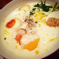 「鷄ぽたらーめん…750円 味玉…100円」@ささりんどうの写真