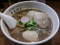 「江戸前煮干し中華そば（醤油）　＋味玉：サービス券」@江戸前煮干し中華そば きみはん 総本店の写真