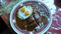 「ジャンボチキンカツカレー」@印度屋の写真