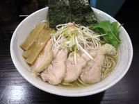 「鶏あっさり塩チャーシュー増し」@鶏そばつけめん 一丁の写真