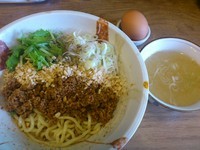 「【限定】汁なし担々麺（〆のライス、スープ付き） ￥850」@麺処 慶の写真