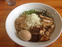 「まぜそば375g800円、味玉100円」@麺屋 むじゃきの写真