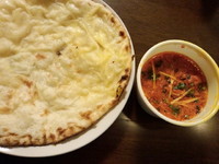 「マッシュルームマサラ900円＋チーズナン500円」@インド料理 SHIVA 栗原店の写真