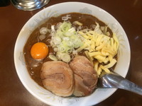 「インドあえめん（大盛り＋生卵とチーズ）」@UNDER GROUND RAMENの写真