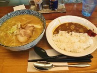 「Bセット（味噌らーめん+ミニカレー）」@大文字 本店の写真