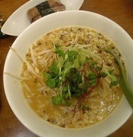 「みそSOBA(限定)＋スパムむすび」@麺屋 Hulu-luの写真