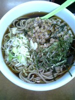 「納豆そば420円」@水戸駅構内そば 2号店の写真