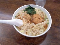 「わんたんめん、大盛り（醤油）」@つけめん TETSU 武蔵小杉店の写真