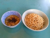 「梅あっさりつけ麺、メガ盛」@佐藤製麺所の写真