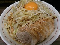 「小ぶたダブル 汁なし ネギ アブラ ニンニク少し」@ラーメン二郎 横浜関内店の写真