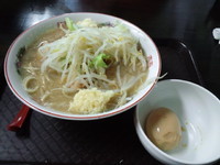 「小ラーメン味玉（麺かため）700円」@やらかし亭の写真