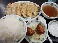 「Ｗ餃子定食600円（ご飯大盛・クーポン利用）」@日高屋 春日部東店の写真